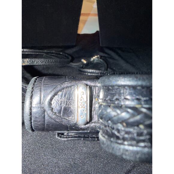 Vintage Brighton handbag with a black croc-embossed leather finish - Picture 4 of 12